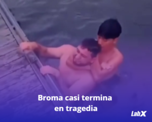 Joven somete a su amigo en el agua y desata momentos de angustia y desesperación